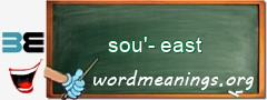 WordMeaning blackboard for sou'-east